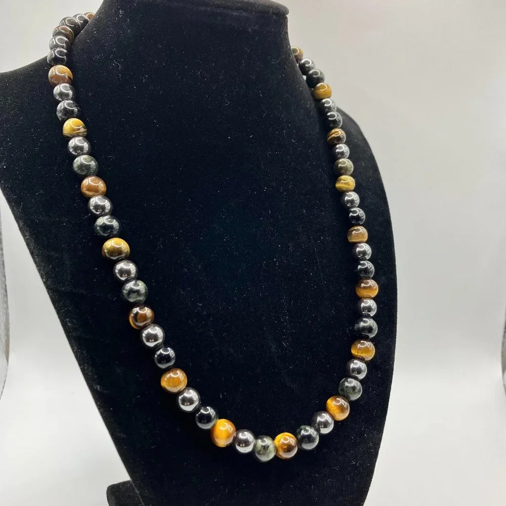 NEW Triple Protection Tiger Eye - Hematite - Black Obsidian Gemstones